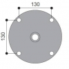 BS 04- blacha siedziska o rozstawie otworów 130x130 mm