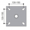 BS 08- blacha siedziska o rozstawie otworów 130-150x130-150 mm
