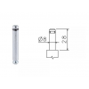Stopka E trzpień wciskany fi 8 mm A8PR srebrna do krzeseł, foteli mebli