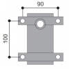 KKM 04- mechanizm fotelowy do siedzisk typu siodło, rozstaw otworów 90x100 mm