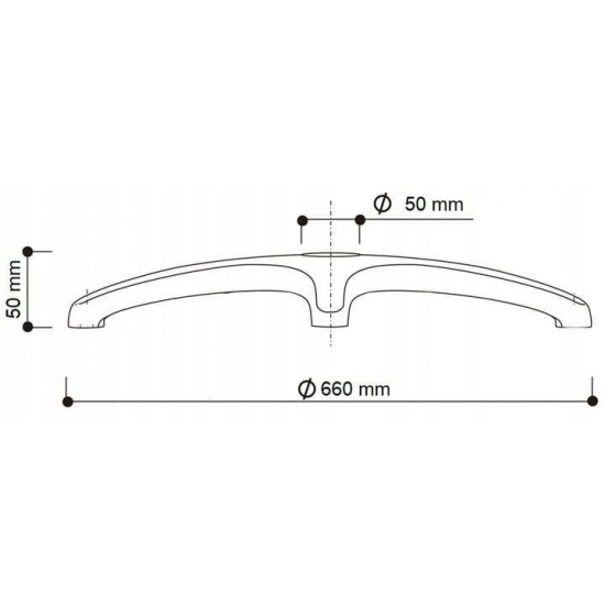 DELTA- podstawa ze stopkami do krzeseł i foteli, dostepna o średnicy 660mm