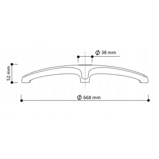 GAMMA- podstawa do krzeseł i foteli, dostepna o średnicy 668mm
