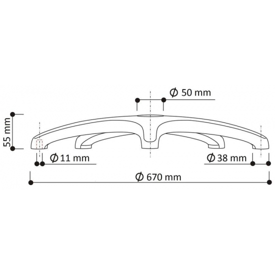 GERMANY podstawa do krzeseł i foteli 610mm