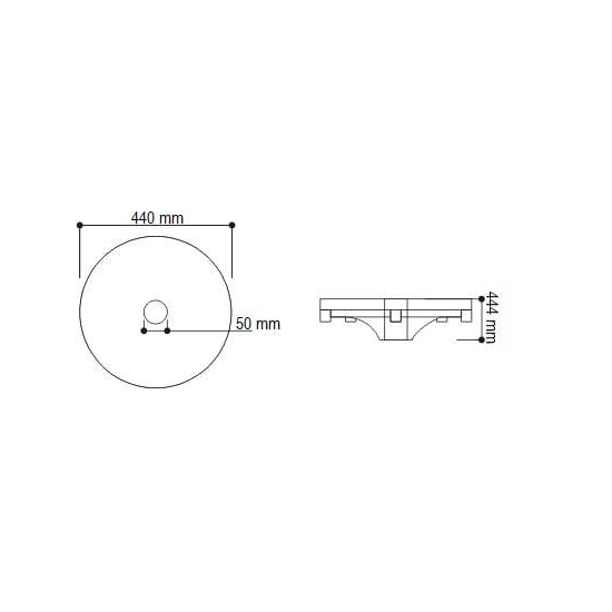 TABORET- podstawa tworzywowa okrągła do taboretów warsztatowych, dostępna o średnicy 440mm