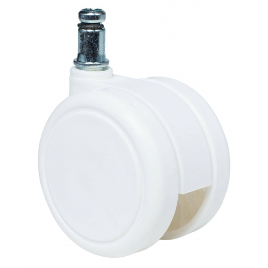 Kółko fotelowe, średnica koła 65mm trzpień fi11 "MED BIAŁE"