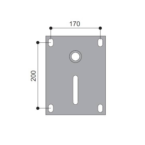 BS 01- blacha siedziska taboretu fotela o rozstawie otworów 170x200 mm