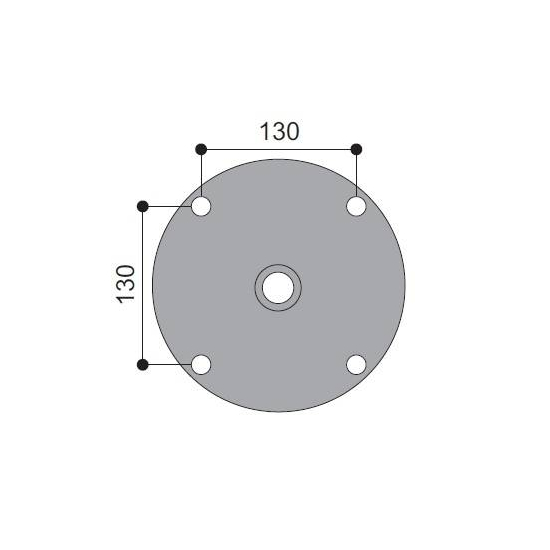 BS 04- blacha siedziska o rozstawie otworów 130x130 mm