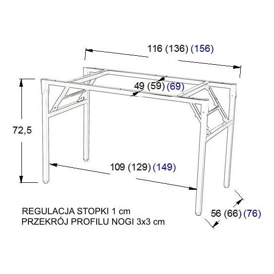 NY-A024 - 116x66 cm, czarny