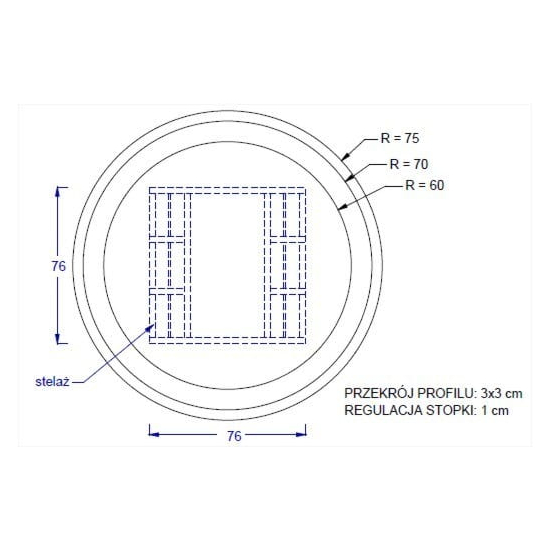 NY-A024 KW. - 76x76 cm, alu