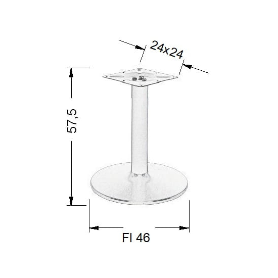 NY-B006/57,5 - ∅ 46 cm, alu