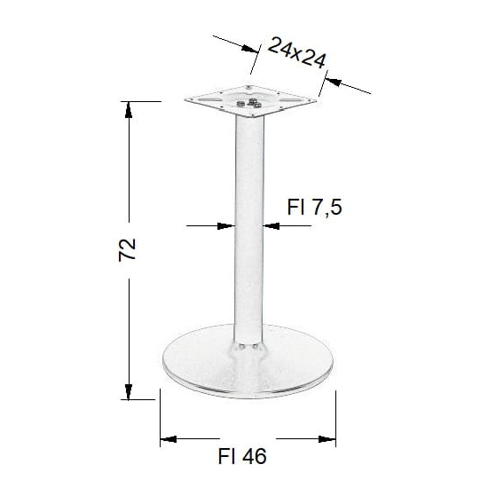 NY-B006/72 - ∅ 46 cm, czarny