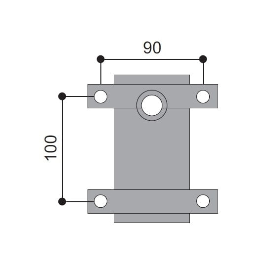 KKM 04- mechanizm fotelowy do siedzisk typu siodło, rozstaw otworów 90x100 mm