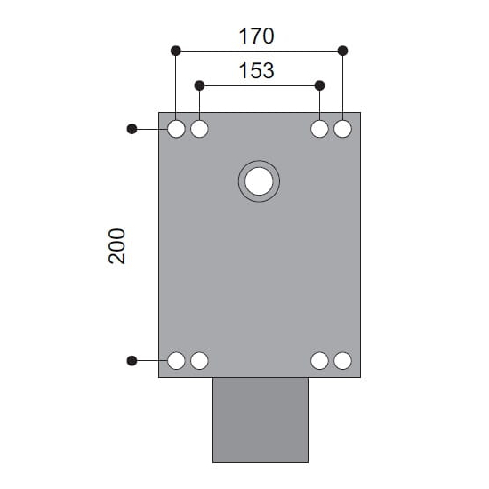 KKM 09- mechanizm fotelowy, blokada w wielu pozycjach, rozstaw otworów 153,170x200 mm
