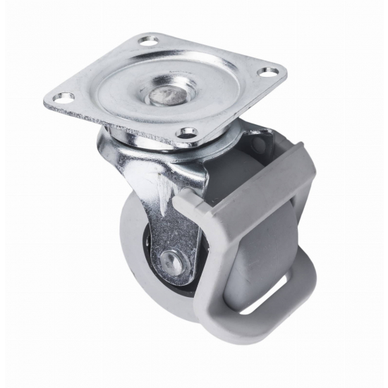 ROLKA MEBLOWA NA ŁOŻYSKU EU Z OPONKĄ I HAMULCEM FI 38MM